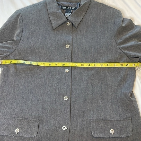 Women’s Vintage Dialogue Gray Blazer/ Jacket 16 NWT - Picture 6 of 10